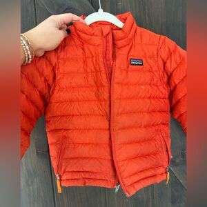 Patagonia Kids' Orange Puffer Coat